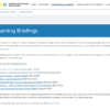 Image showing the Learning Briefings webpage from the TSAB website