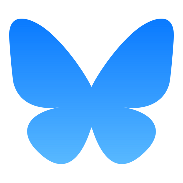 Blue butterfly silhouette design