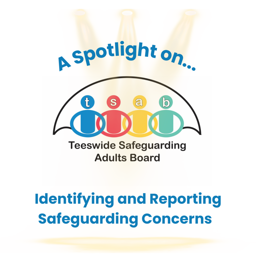 TSAB Logo with the text A spotlight on Identifying and reporting Safeguarding Concerns